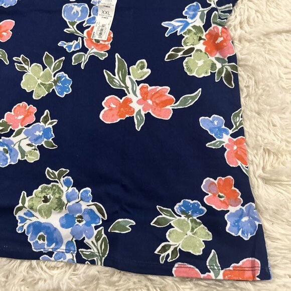 Croft and Barrow XXL womens NWT colorful floral The Classic Tee - Picture 3 of 12